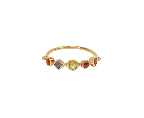 Multi Gem Bague Simple Ring