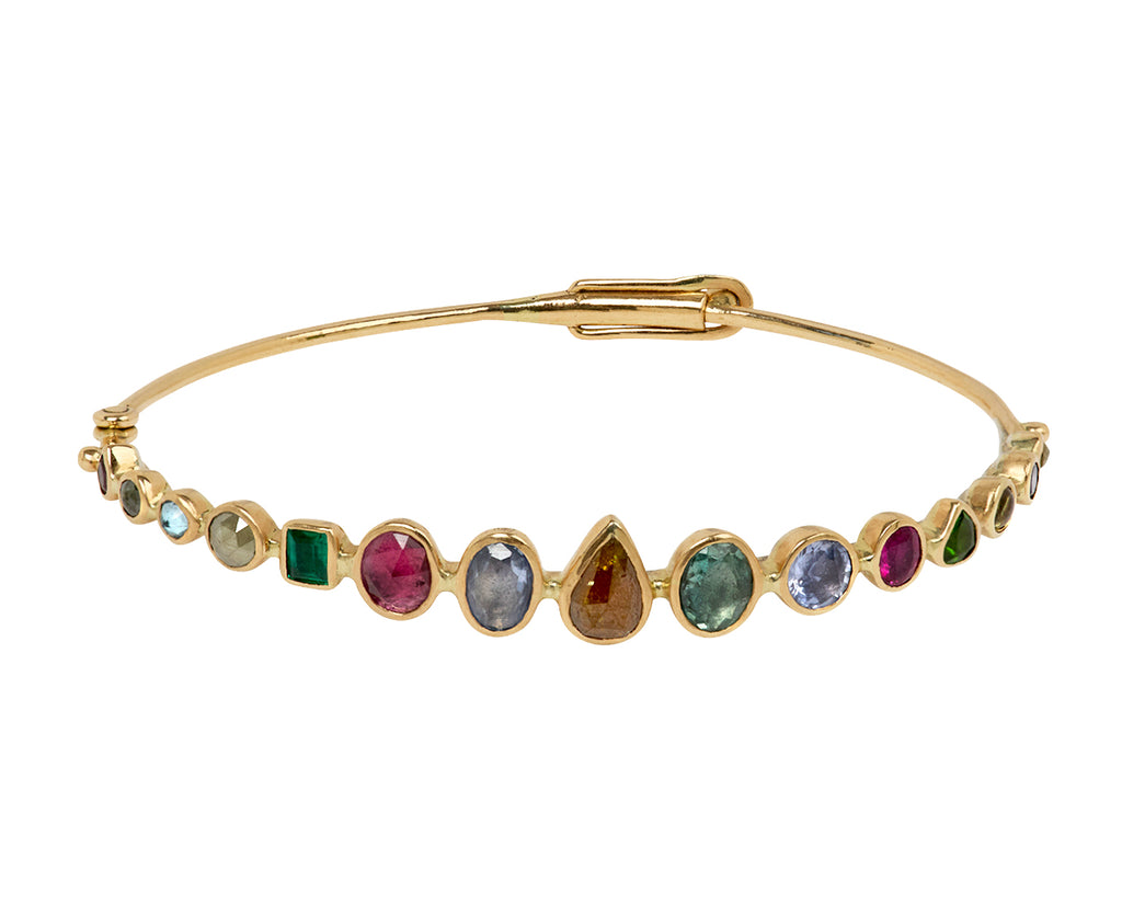 Dorette Multi-Gem Souriant  Bangle Bracelet
