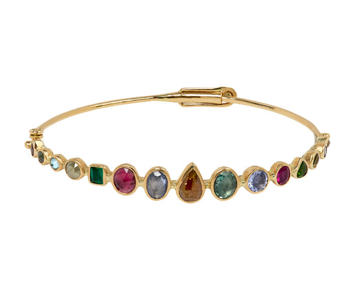 Dorette Multi-Gem Souriant  Bangle Bracelet