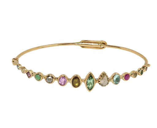 Dorette Multi-Gem Souriant Bangle Bracelet