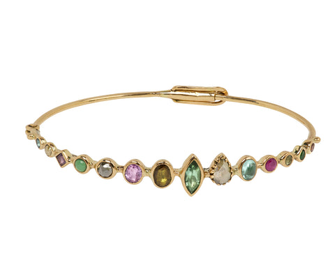 Dorette Multi-Gem Souriant Bangle Bracelet