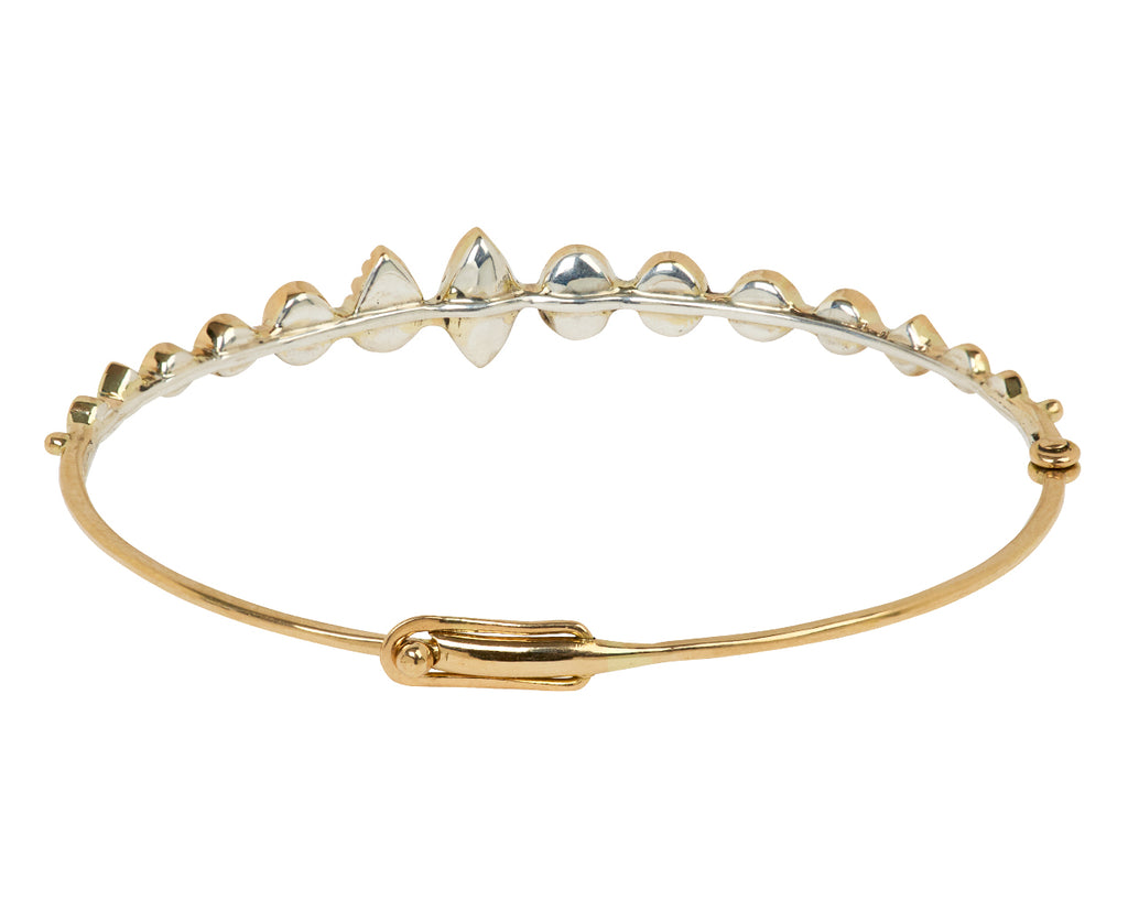 Dorette Multi-Gem Souriant Bangle Bracelet - Back View