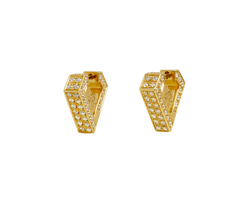 Mini Brute Diamanti Hoop Earrings - TWISTonline