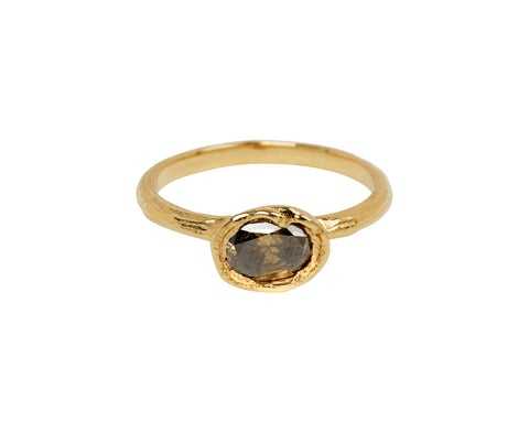 Ellis Mhairi Cameron East-West Chocolate Diamond Organic Ring
