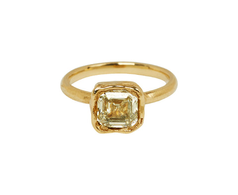 Ellis Mhairi Cameron Asscher Cut Lemon Diamond Organic Armach Ring