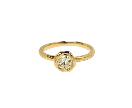 Old Cut Champagne Diamond Organic Engagement Ring