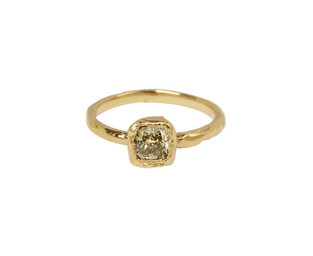 Pale Champagne Diamond Organic Engagement Ring