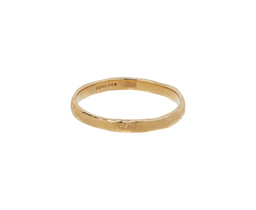 Gold Reticulated Wedding Band