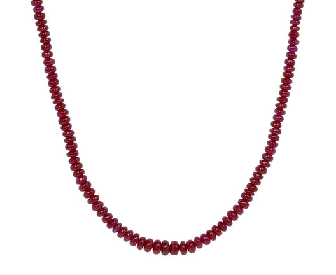 Elva Ruby Beaded Necklace