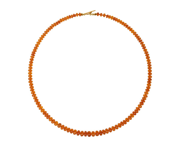 Elva Smooth Spessartine Beaded Necklace