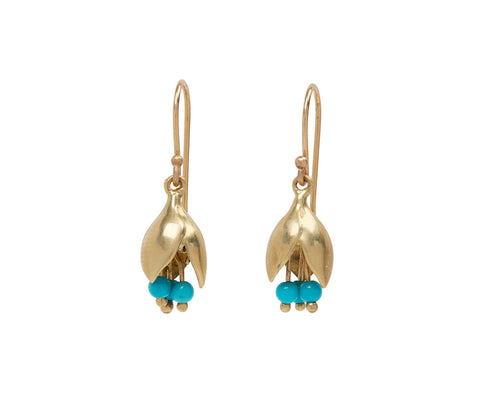 Turquoise Allium Bud Earrings