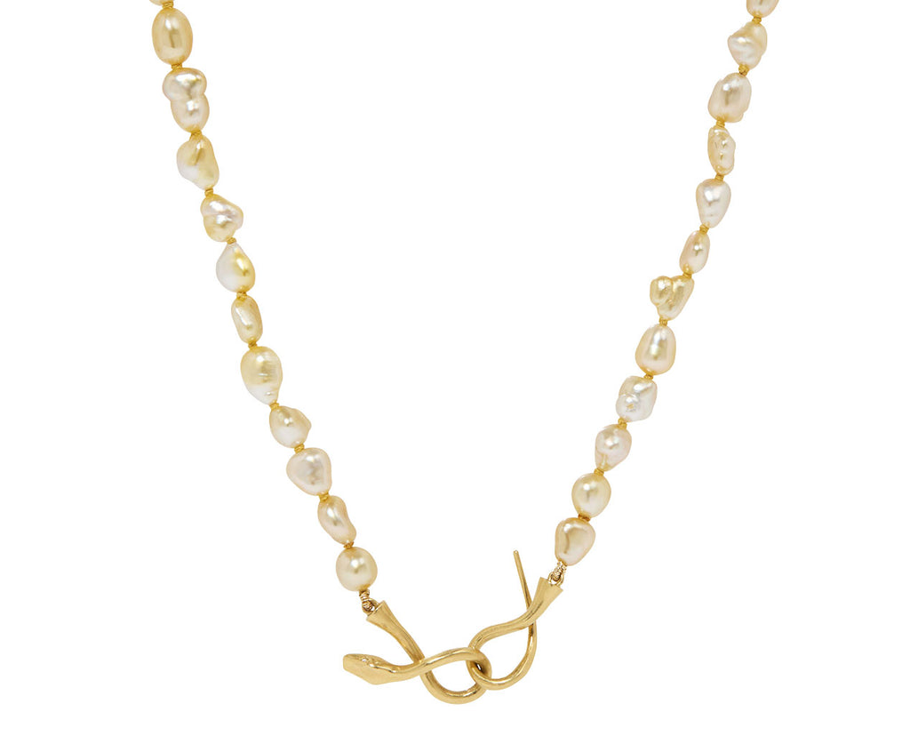 Golden Pearl Boa Necklace