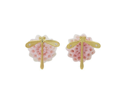 Pink Conch Enchanted Garden Stud Earrings