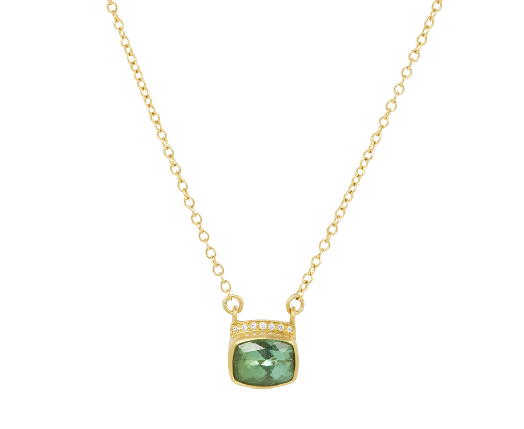 Annette Ferdinandsen Tourmaline and Diamond Roxy Pendant Necklace