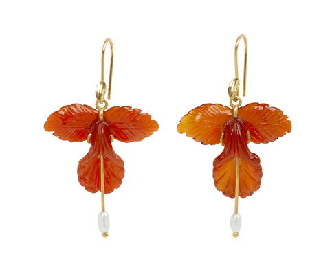 Carnelian Fancy Orchid Earrings