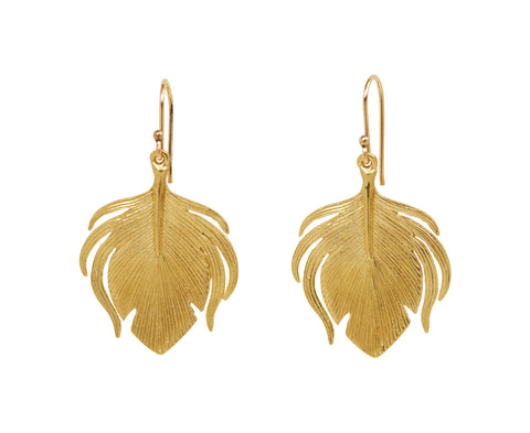 Annette Ferdinandsen Peacock Feather Earrings
