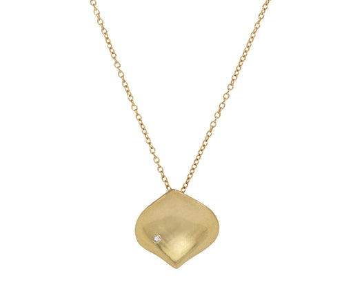 Small Rose Petal Pendant Necklace