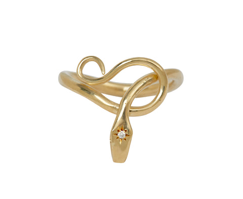 Diamond Eyed Serpent Ring