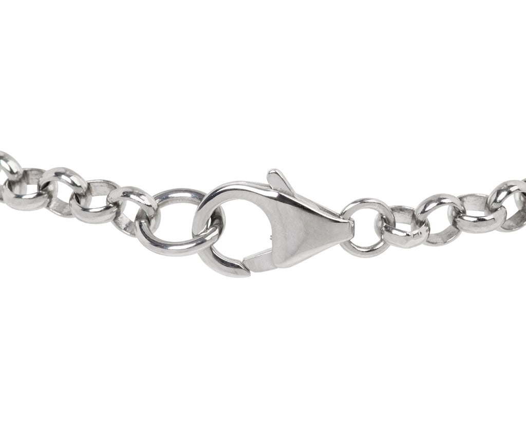 White Gold Medium Belcher Encrusted Butterfly Wing Bracelet