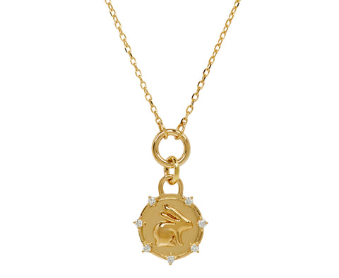True Love Bunny Thread Necklace