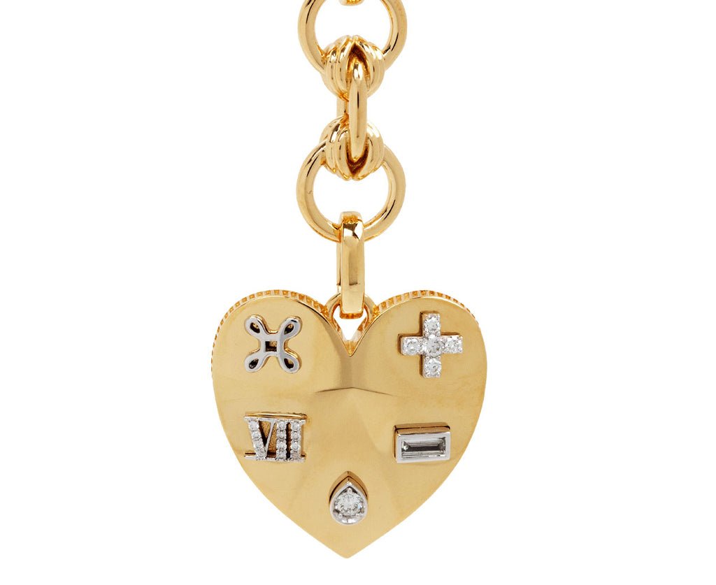 Ever Growing Love Vivacity Faceted Heart Mixed Clip Chain Necklace