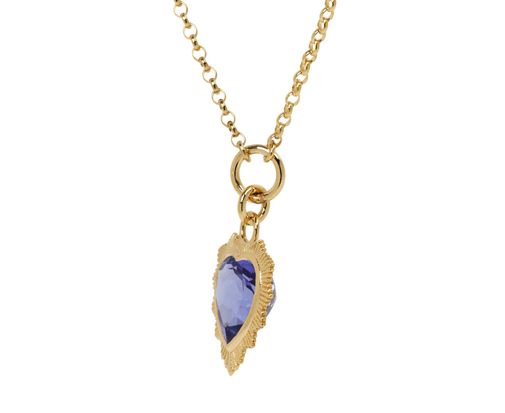 Tanzanite Gemstone True Love Heart Pendant Necklace
