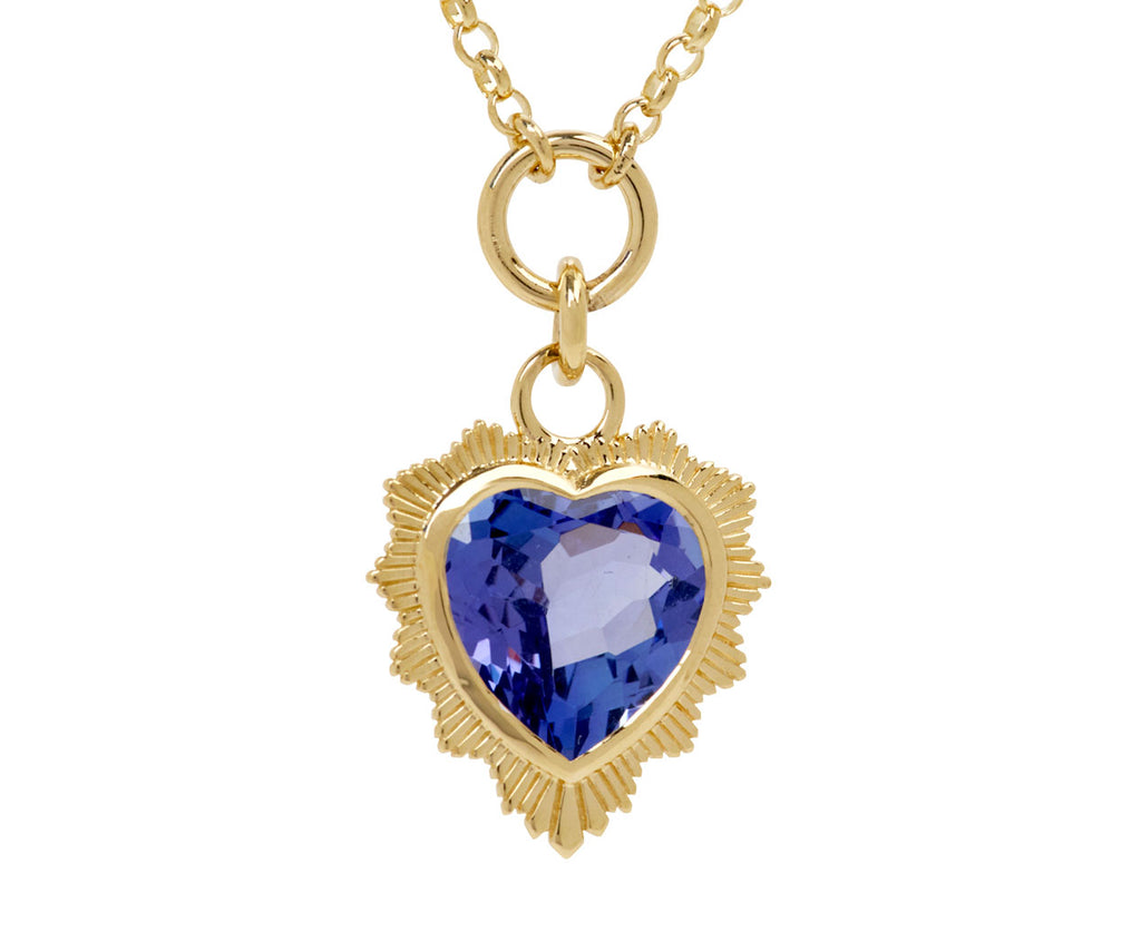 Tanzanite Gemstone True Love Heart Pendant Necklace