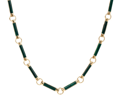 Malachite Stone Chain Necklace