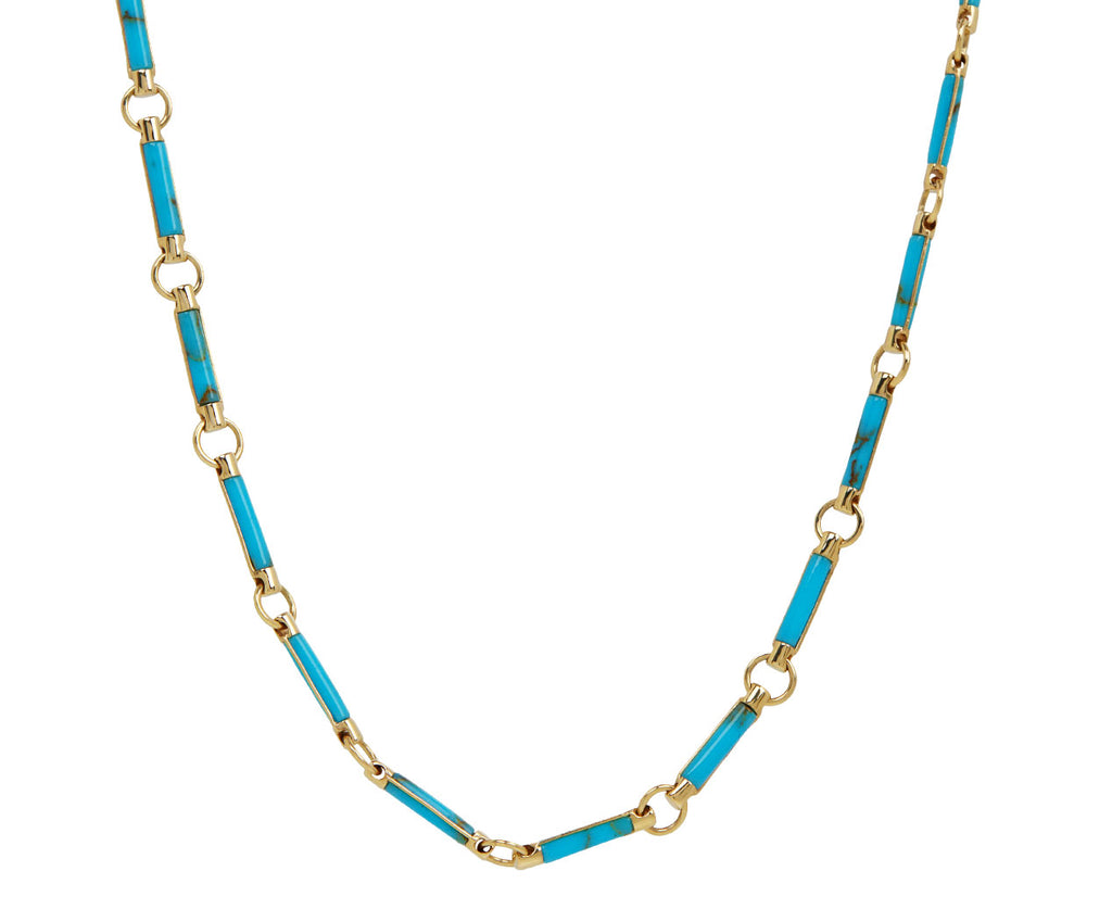 Foundrae Turquoise Stone Chain Necklace