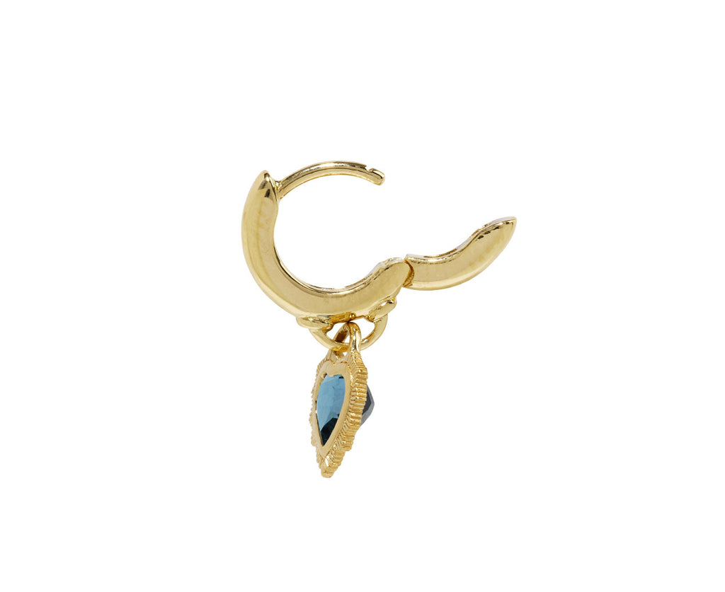 London Blue Topaz Heart Drop SINGLE Earring