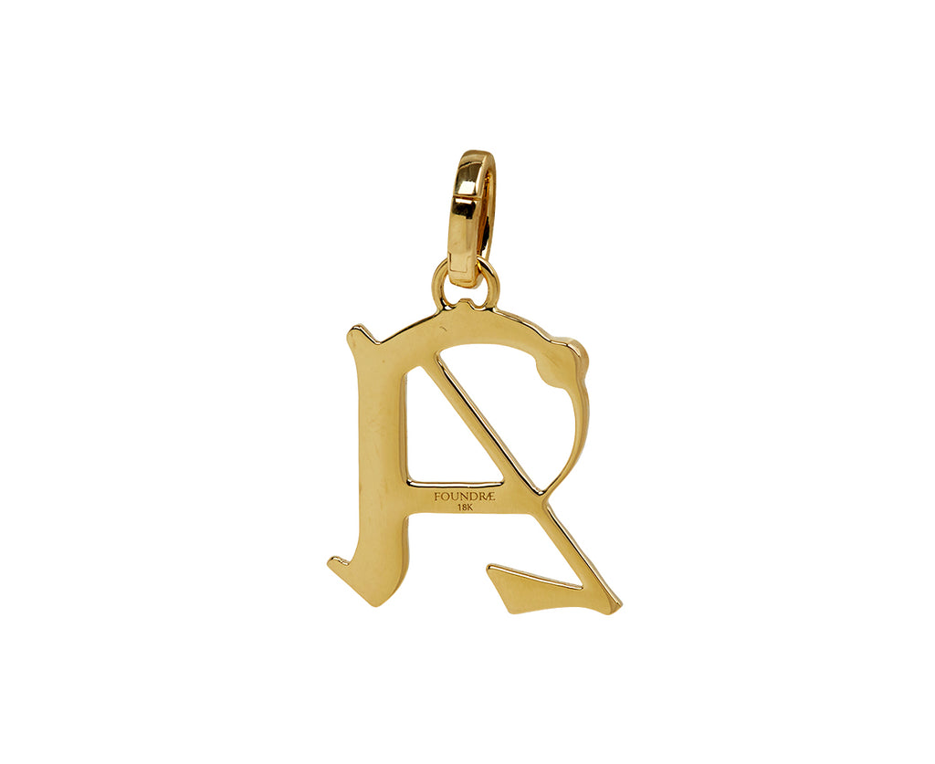Medium Initial 'A' Pendant with Push Gate ONLY