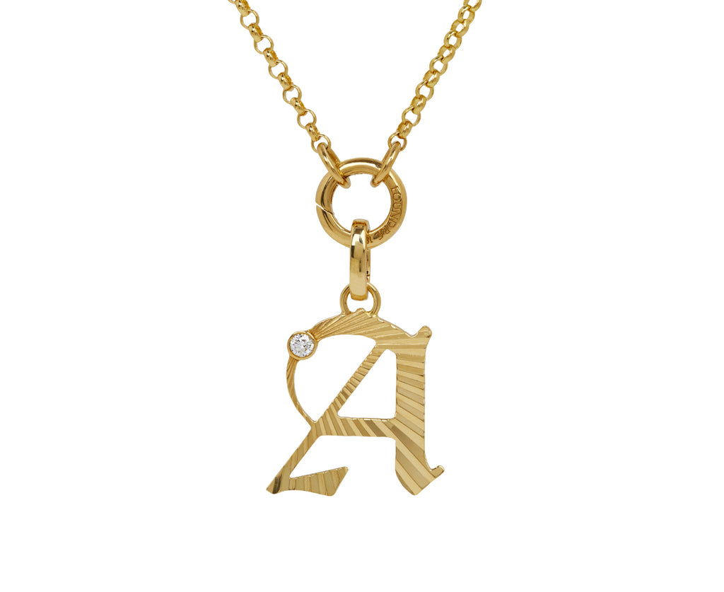Medium Initial 'A' Pendant with Push Gate ONLY