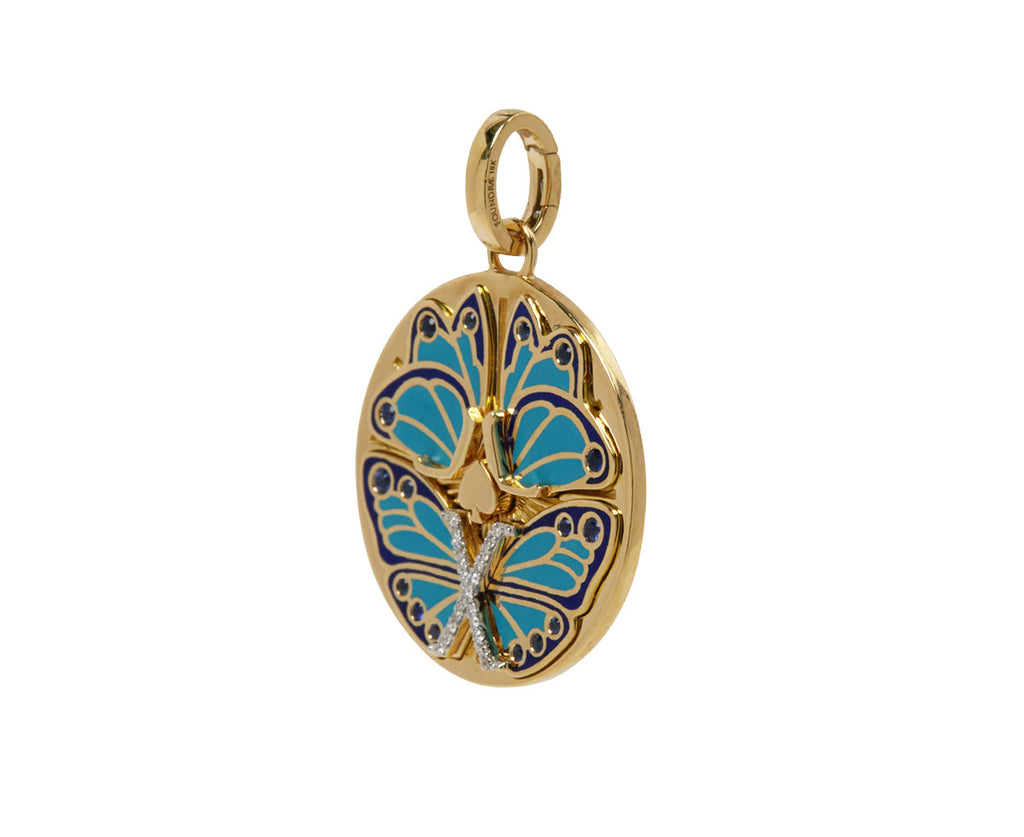 Large Blue Reverie Medallion and Pushgate