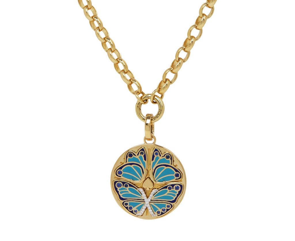 Large Blue Reverie Medallion and Pushgate