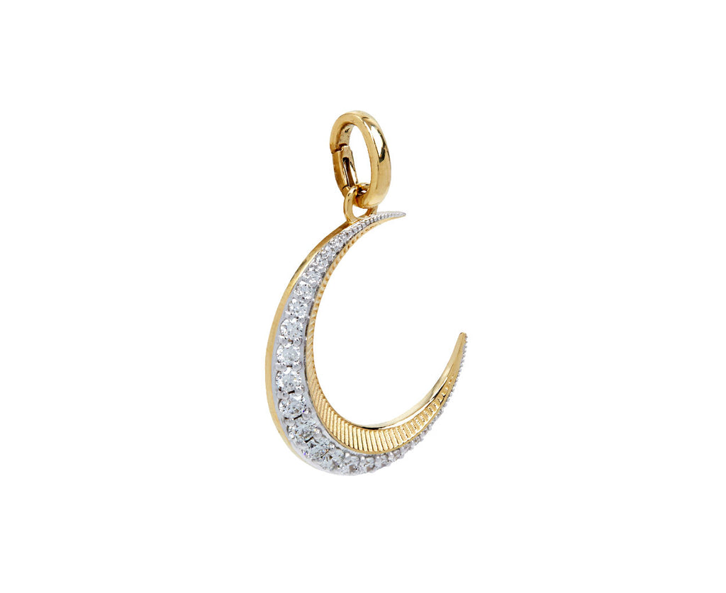 Foundrae Diamond Crescent Medallion Charm Pendant ONLY Other Side