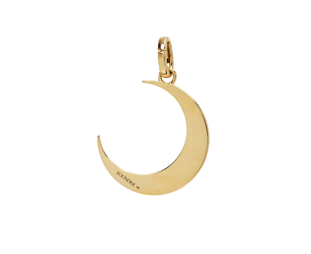 Diamond Crescent Medallion Charm Pendant ONLY