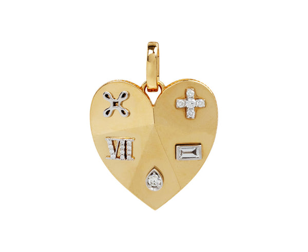 Foundrae Ever Growing True Love Faceted Heart Pendant ONLY