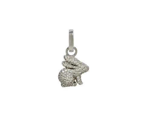 Diamond True Love Snow Bunny Pendant with Push Gate