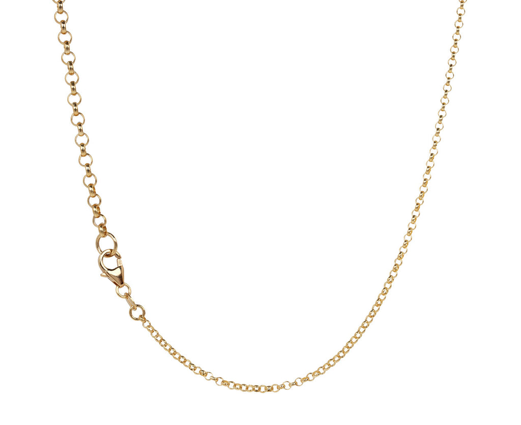 Medium Mixed Belcher and London Blue Topaz Pause Medallion Necklace