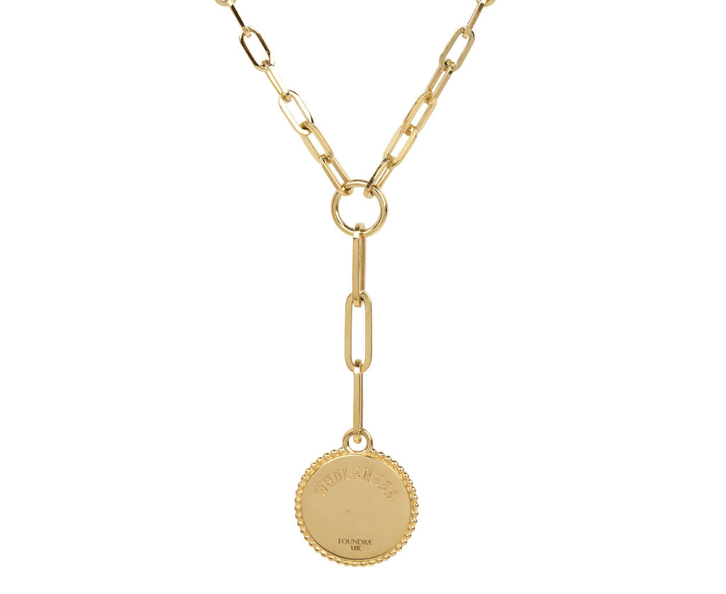 Mixed Clip Chain and Baby Wholeness Medallion Necklace