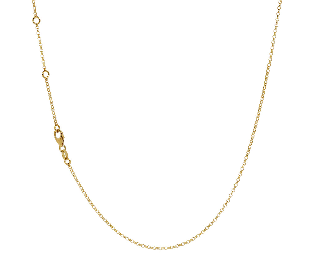 London Blue Topaz Internal Compass Fine Belcher Necklace