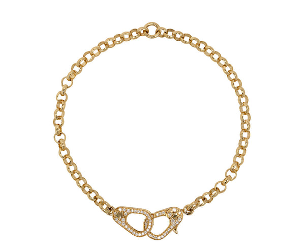 Medium Belcher Chain Diamond Sister Hook Bracelet