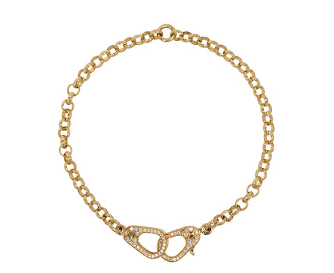 Medium Belcher Chain Diamond Sister Hook Bracelet