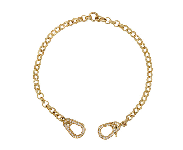 「高評価！」注目のレビュ Chain Belcher Medium Diamond Bracelet Hook Sister ラグ