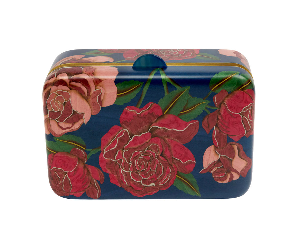Medium Marquetry Rose Pattern Box