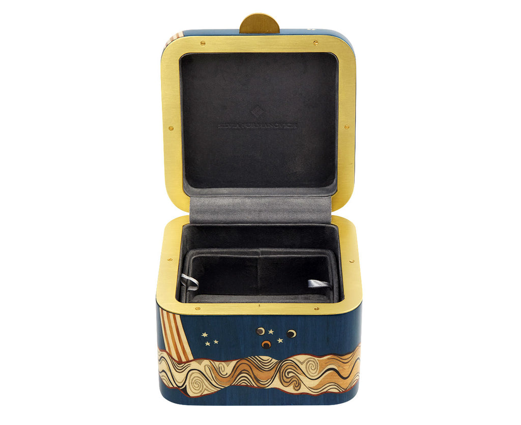 Small Lactea Marquetry Cube Box