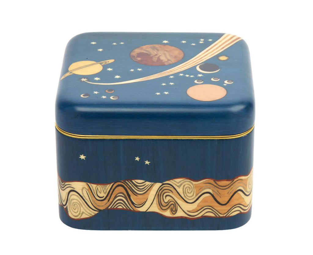 Small Lactea Marquetry Cube Box