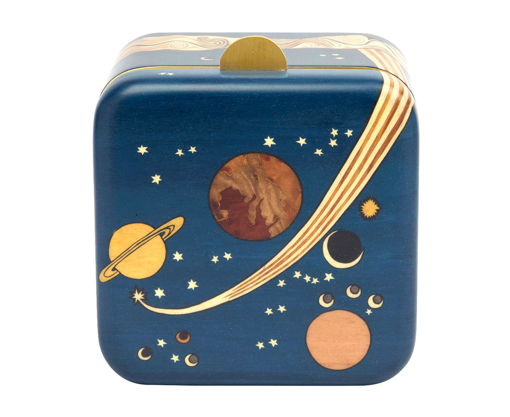 Small Lactea Marquetry Cube Box