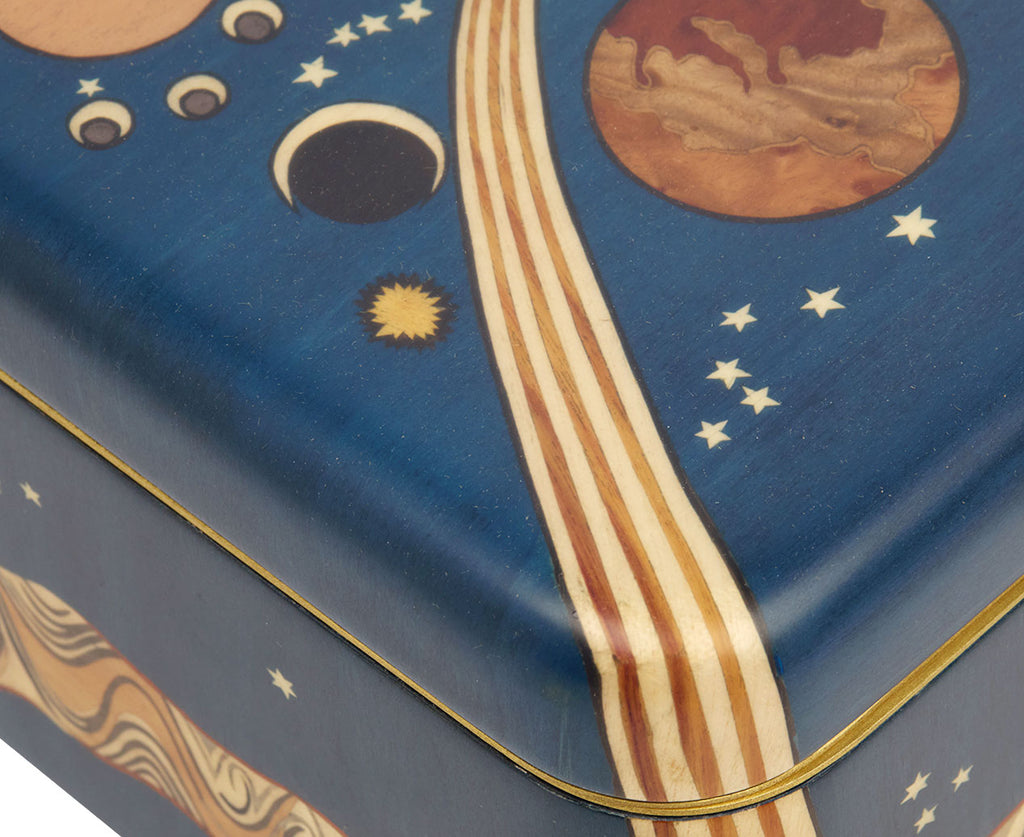 Small Lactea Marquetry Cube Box