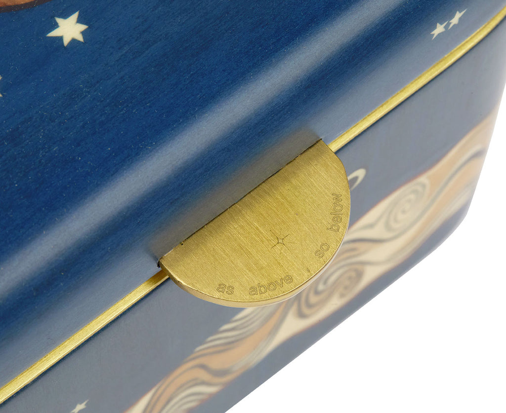 Small Lactea Marquetry Cube Box